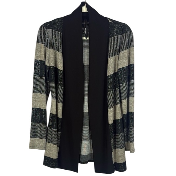 Vintage Frank Lyman Design Black and Gray Cardigan Sweater Size 2 - Picture 1 of 10